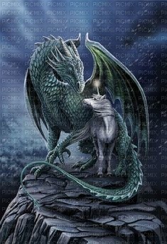 dragon et licorne - darmowe png