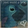 stitch i just want a hug - Бесплатни анимирани ГИФ