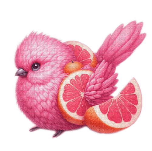 Pink Grapefruit Birb - zdarma png