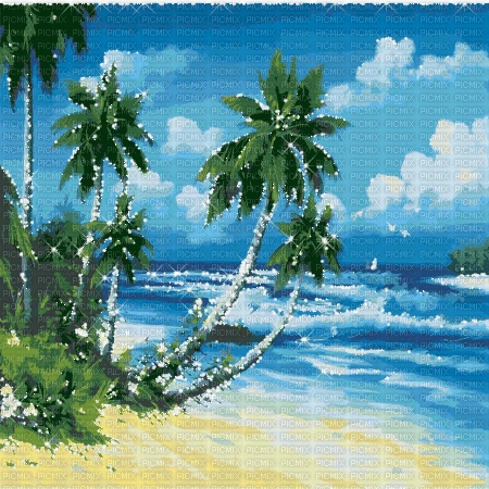 kikkapink summer animated tropical background - Gratis geanimeerde GIF