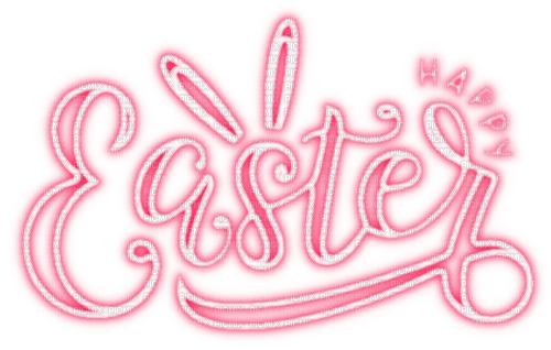 Happy Easter.Text.Pink - 免费PNG