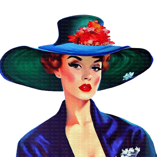 kikkapink vintage woman fashion hat - бесплатно png