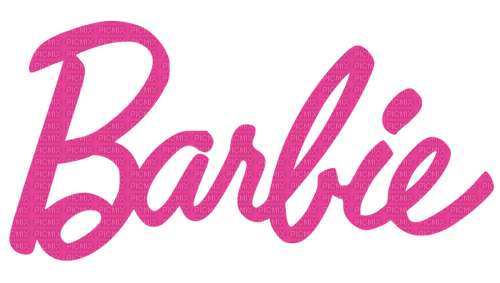 Text pink Barbie - nemokama png