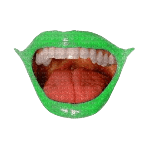 mouth green lip - zdarma png