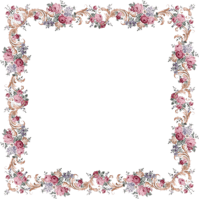cadre fleur  flower frame - zadarmo png