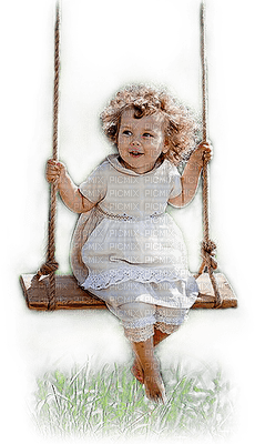 soave children girl vintage summer White swing - gratis png