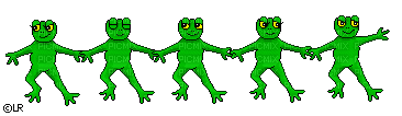 frog dance line - Free animated GIF
