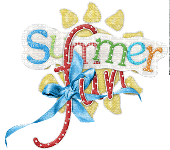 soave text summer fun rainbow - 免费PNG