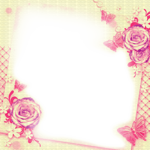 Pink Roses Frame - By KittyKatLuv65 - darmowe png