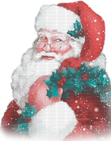 soave christmas santa claus vintage pink teal - 免费PNG