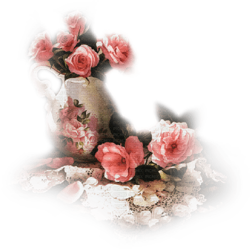 Fleurs.Deco.Pot.Roses.Victoriabea - Free PNG