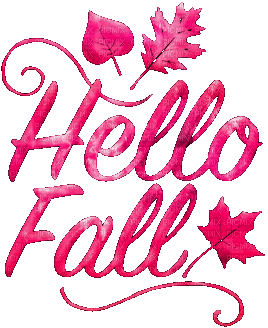 soave text autumn hello fall deco pink animated - 無料のアニメーション GIF