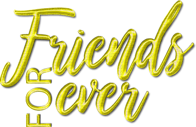 Friends Forever.Text.Yellow - Free PNG