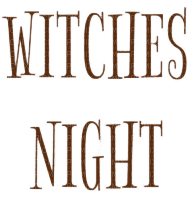 Witches Night.Text.Halloween.Victoriabea - PNG gratuit