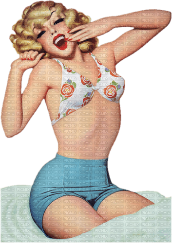 Pin up Vintage Summer swimming suit - безплатен png