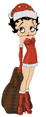 Christmas Betty Boop bp - Besplatni animirani GIF