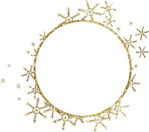 Frame stars cercle gold - PNG gratuit