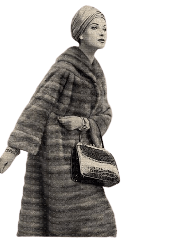 kikkapink vintage woman winter - png gratis