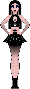 Pixel Goth Goddess - Безплатен анимиран GIF