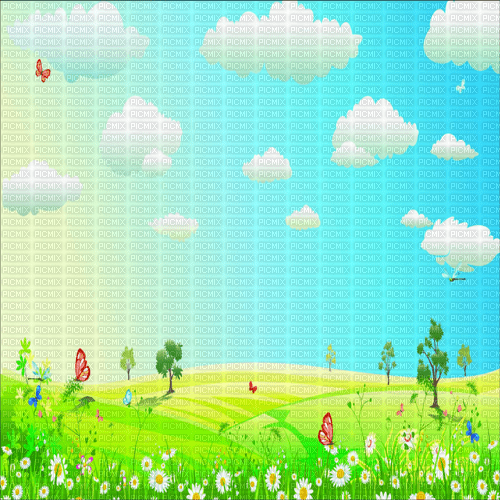 Y.A.M._Cartoons Landscape background - 無料png
