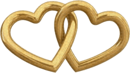 Gold Hearts Entwined png - gratis png