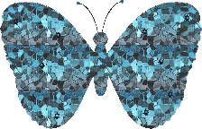 blue animated butterfly - GIF เคลื่อนไหวฟรี