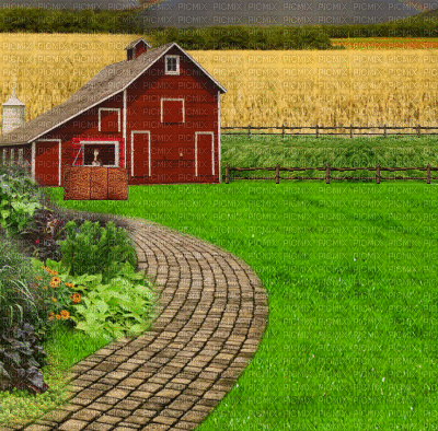 Animated Farm Background by Connie.. Joyful226, background , vintage , farm  , animated , connie , joyful226 - Free animated GIF - PicMix