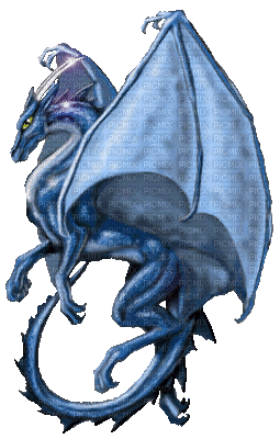 bleue dragon - Besplatni animirani GIF