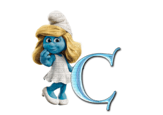 Kaz_Creations Alphabets Smurfs Letter C - besplatni png