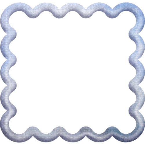 Blue foam frame textured cloud - PNG gratuit