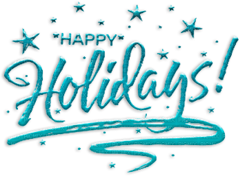 soave text happy holidays  deco teal - png gratis