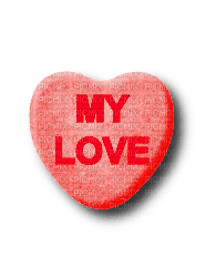 My Love.Candy.Heart.Red - PNG gratuit
