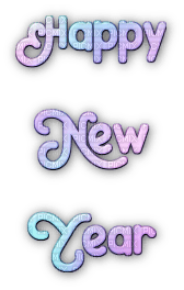 soave text happy new year pink purple blue - PNG gratuit