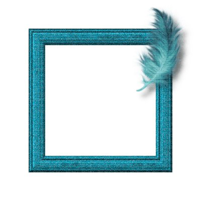 Small Cyan Frame - PNG gratuit