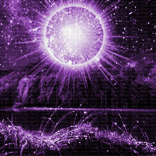 Y.A.M._Fantasy Landscape background purple - Bezmaksas animēts GIF