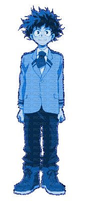 Izuku Midoriya Blue - Kostenlose animierte GIFs