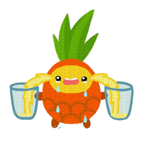 ananas pineapple face fun - 無料のアニメーション GIF