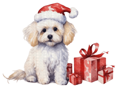Christmas.Noël.Dog.Chien.gifts.Victoriabea - png ฟรี