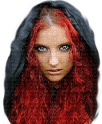 woman red hair  bp - 免费PNG