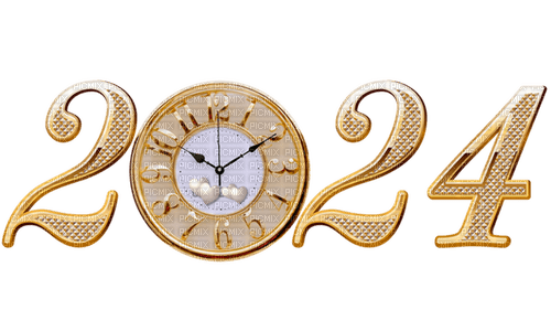 2024.gold.New Year.Victoriabea - PNG gratuit