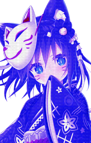 Anime girl mask ❤️ elizamio - besplatni png