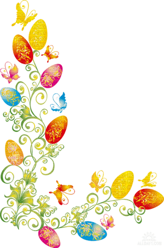 Easter border Bb2 - Free PNG