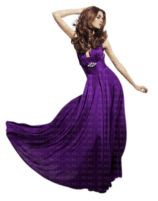 woman in purple - png gratis
