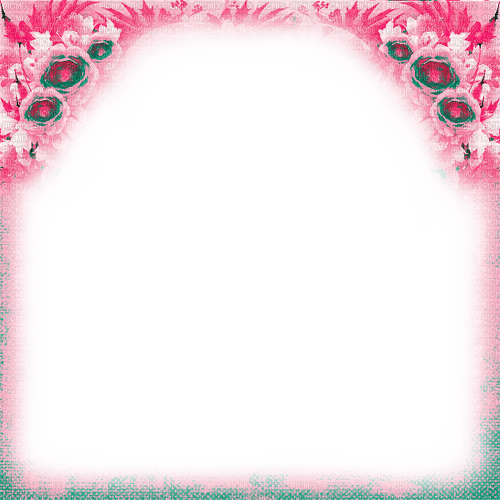 Frame.Flowers.Pink.Green - By KittyKatLuv65 - δωρεάν png