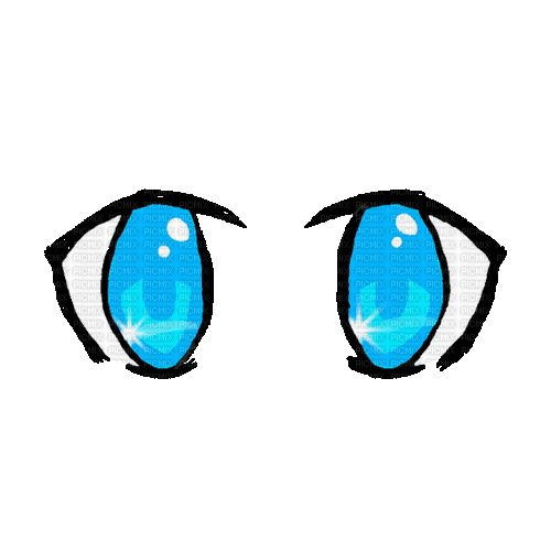eyes augen cartoon kawaii blue - GIF animado gratis