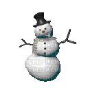 снеговик - GIF animasi gratis