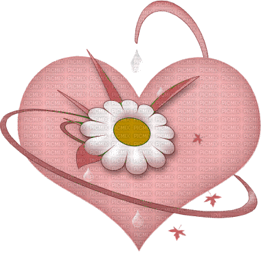 coeur fleur - Gratis animerad GIF