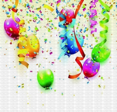 image encre bon anniversaire color effet ballons  edited by me - Free PNG