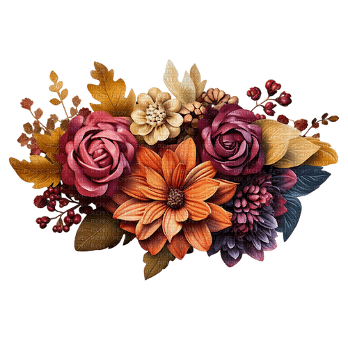 Autumn. Flowers. Leila - besplatni png