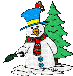 bonhomme de neige - Bezmaksas animēts GIF